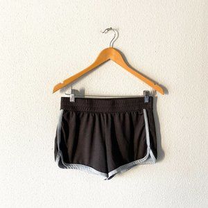 Activ black and gray trim athletic shorts size S elastic waist